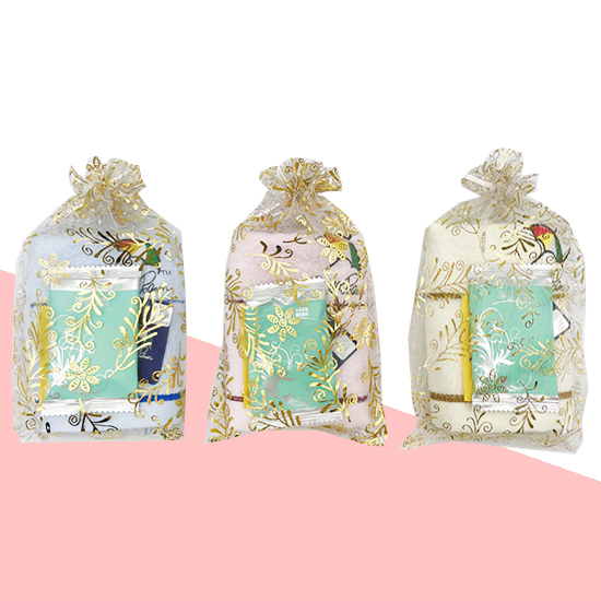 小方巾-無撚菱格雨傘+網符皂