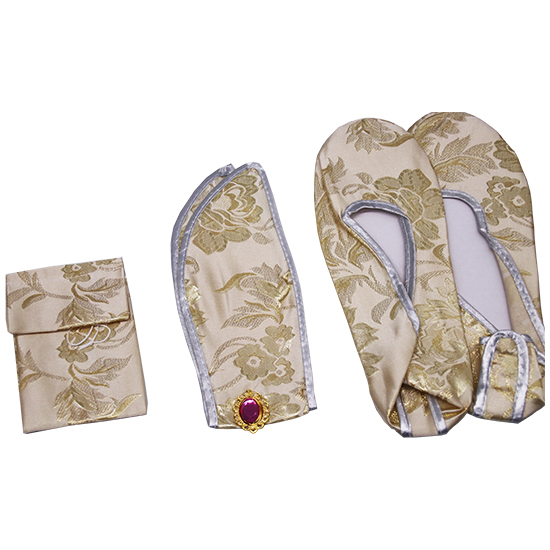 鳳仙-三彩金線牧丹金黃