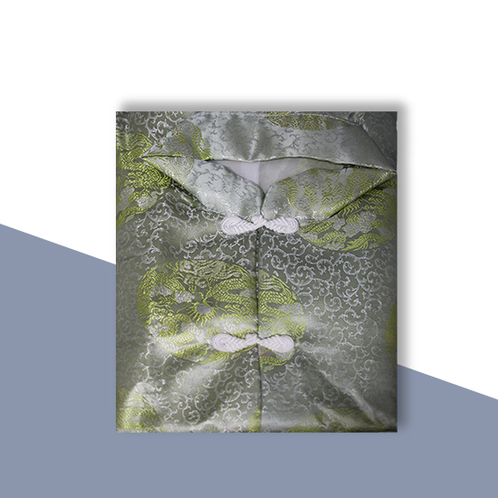 馬褂-三彩銀金壽龍