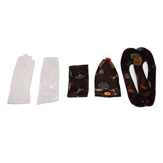 馬褂-五彩福壽咖啡