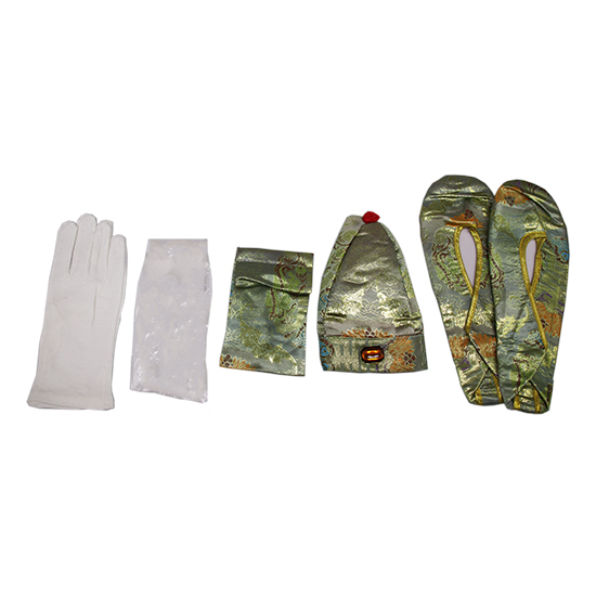 馬褂-五彩金線百匯圖銀綠