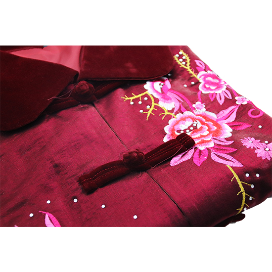 現代時裝衣裙-棗紅