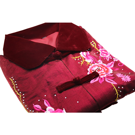 現代時裝衣裙-棗紅