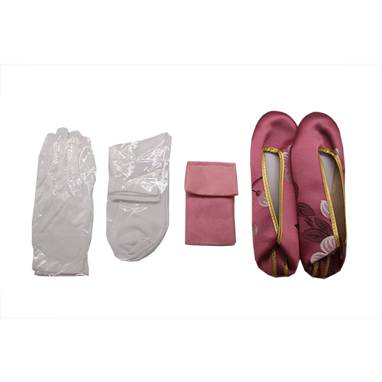 現代時裝衣裙-白梅綢粉