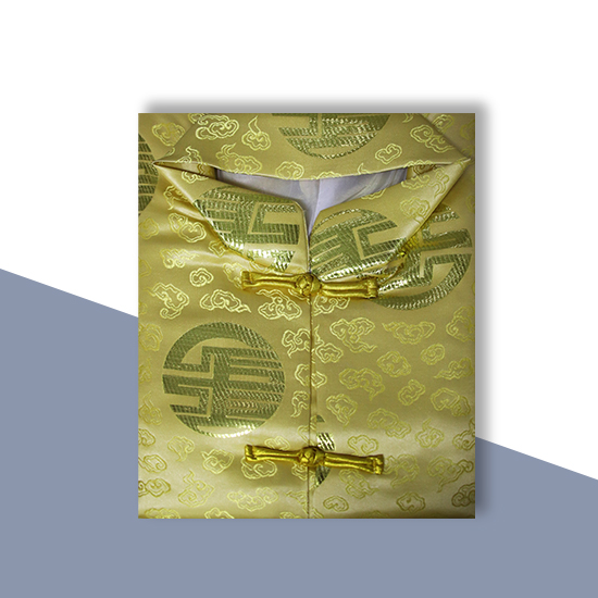 馬褂-祥雲壽紋綠泥金