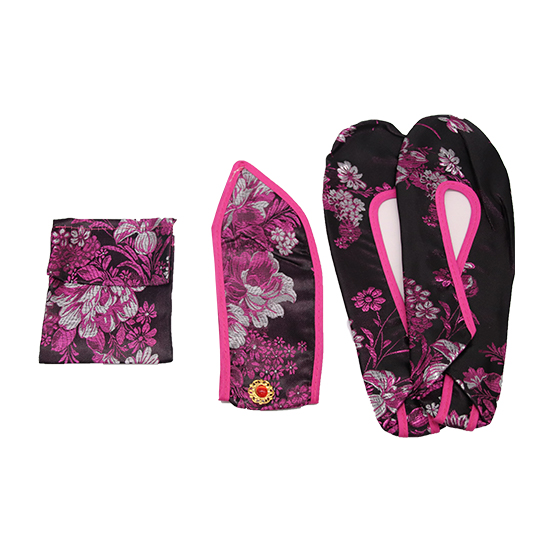 衣裙-三彩牡丹花黑紅