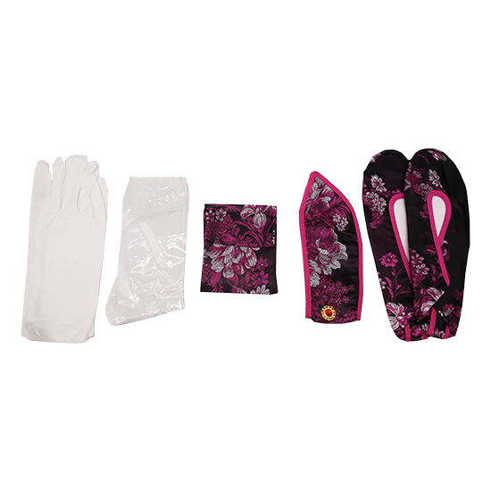 衣裙-三彩牡丹花黑紅