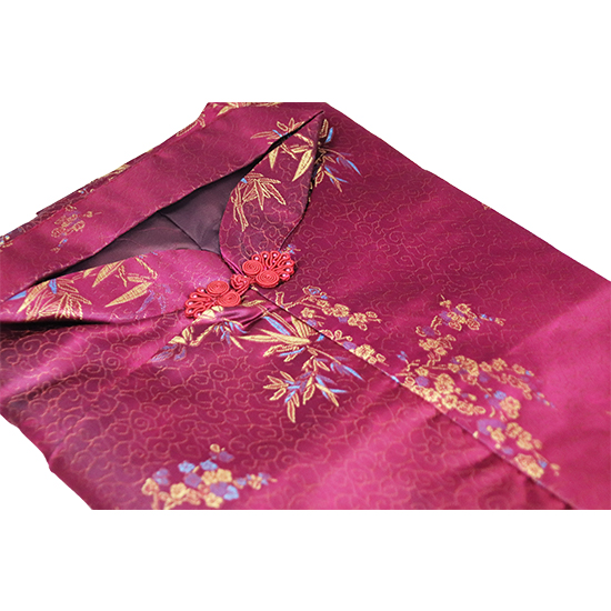 衣裙-三彩竹菊梅醬紅