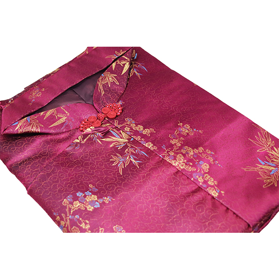 衣裙-三彩竹菊梅醬紅