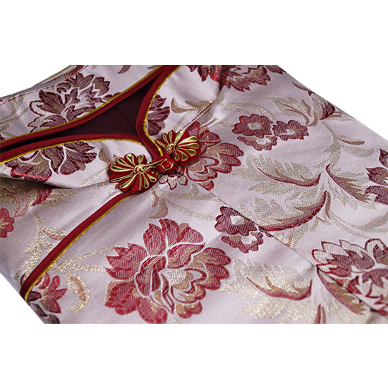 衣裙-三彩金線紫紅牡丹