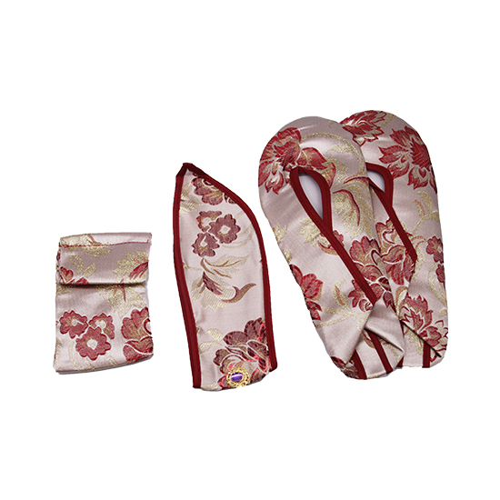 衣裙-三彩金線紫紅牡丹