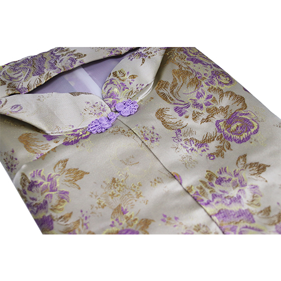 衣裙-三彩香檳紫金牡丹