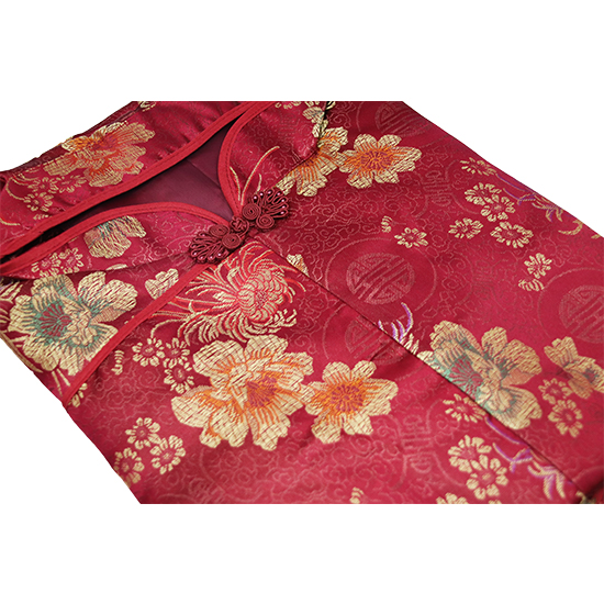 衣裙-五彩壽菊棗紅