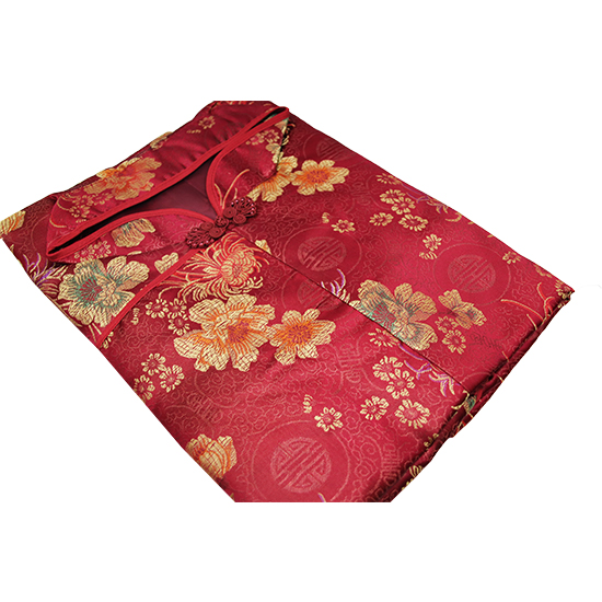 衣裙-五彩壽菊棗紅