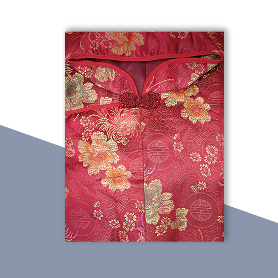 衣裙-五彩壽菊棗紅