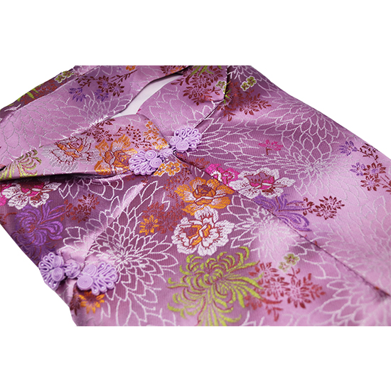 衣裙-五彩緹花淺紫