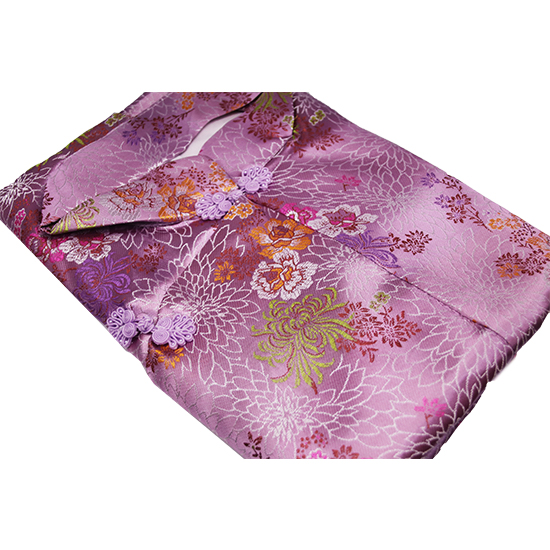 衣裙-五彩緹花淺紫