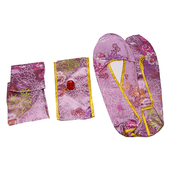 衣裙-五彩緹花淺紫