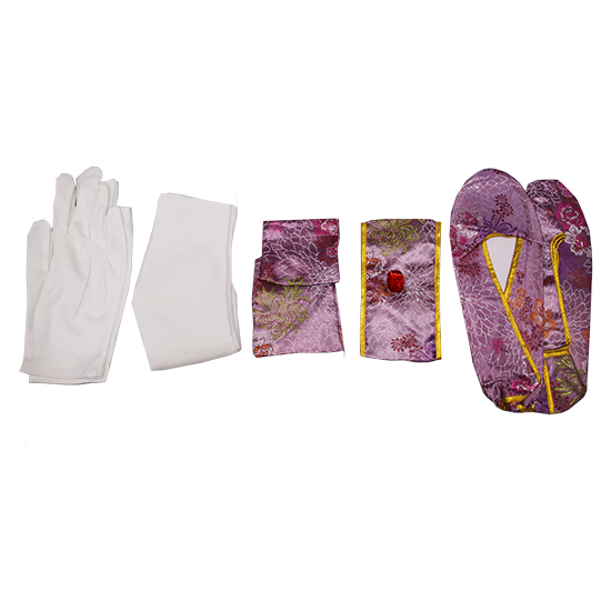 衣裙-五彩緹花淺紫