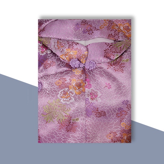 衣裙-五彩緹花淺紫