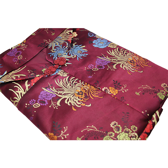 衣裙-五彩金菊牡丹醬紅